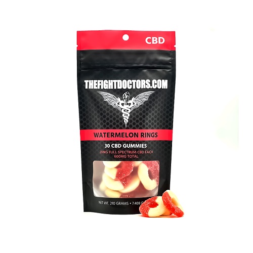 Soft and Tasty CBD Watermelon Gummies Bliss with 20 Mg of Whole-Spectrum CBD in Each Ring