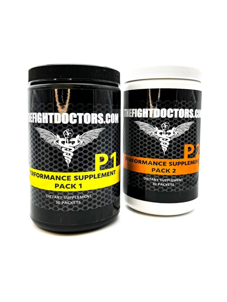 The 2 packs of supplements from TheFightDoctors.com will enhance your performance and health.